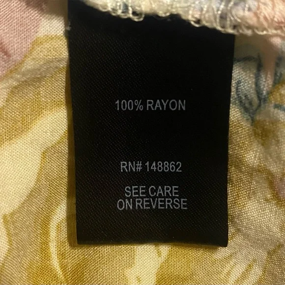 Torrid Floral Tiered Top Womens 2X Yellow Sleeveless Challis Fairy Cottage Comfy - Picture 4 of 16